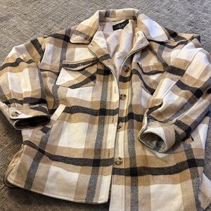 Plaid Button-Up Shacket